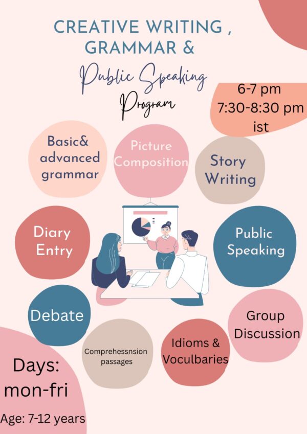 Unlock Your Voice: Creative Writing & Public Speaking Program
